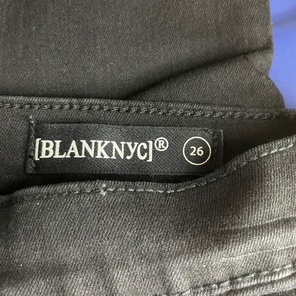 BlankNYC Black Skinny Jeans w/White Stripes B105 - Picture 11 of 13